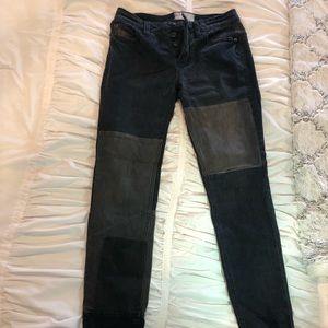 Free People Jeans (black and army green patches)